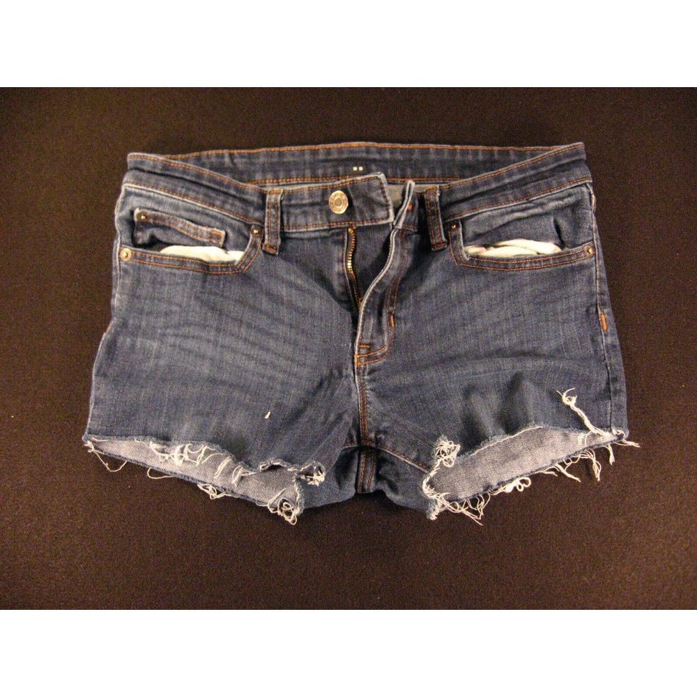 Vintage GAP Womans CUTOFF JEAN SHORTS W 30 MEASURED Daisy Dukes Blue Denim Stret - Picture 1 of 8